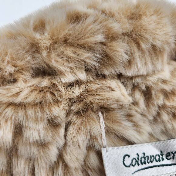 Coldwater Creek Petite Reversible Faux Suede Faux Fur Zip up Jacket Women's PM - Picture 12 of 12